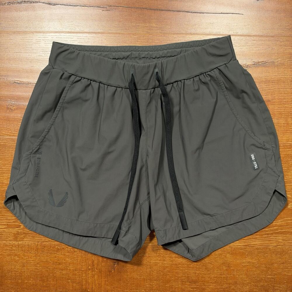 ASRV Running Shorts Men S 4.5" Gray Tetra Lite Training Athletic Gym Tech Active